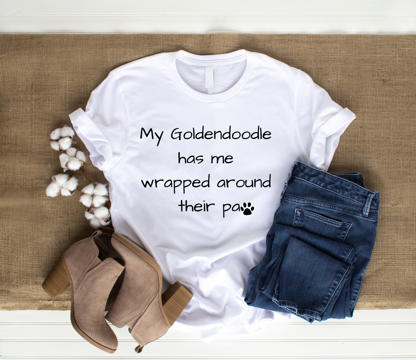 My Goldendoodle has me wrapped ...Unisex Relaxed T-Shirt