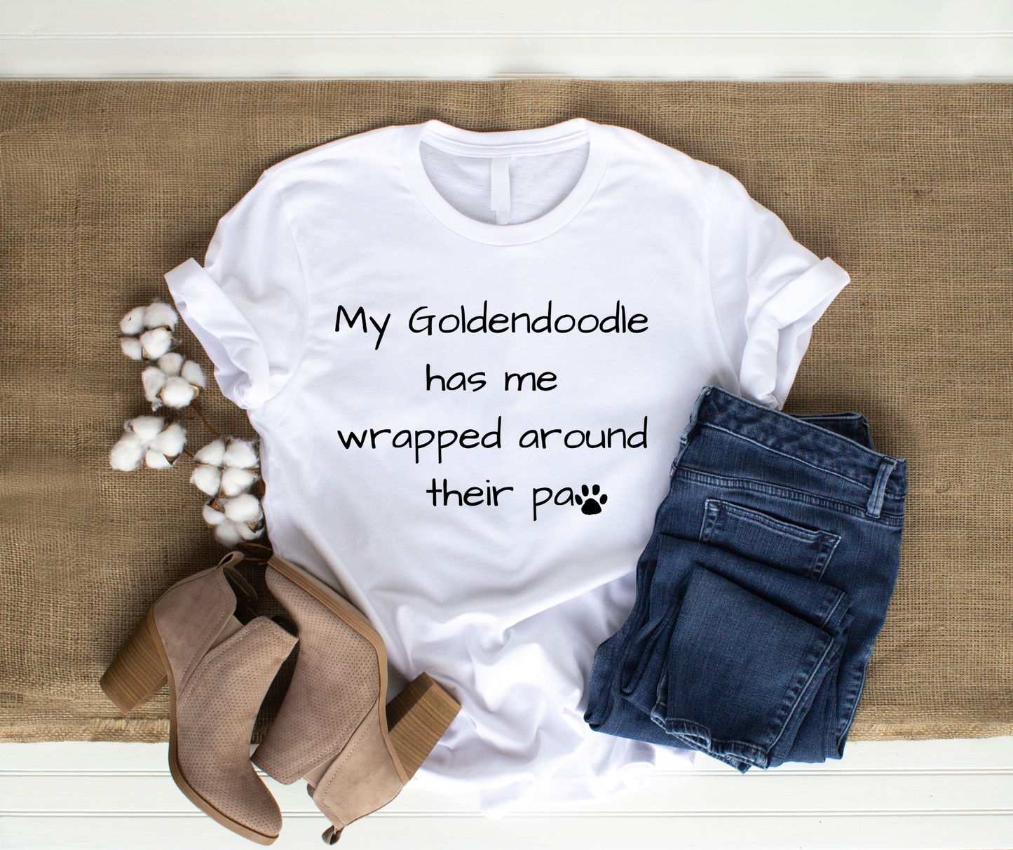 My Goldendoodle has me wrapped ...Unisex Relaxed T-Shirt